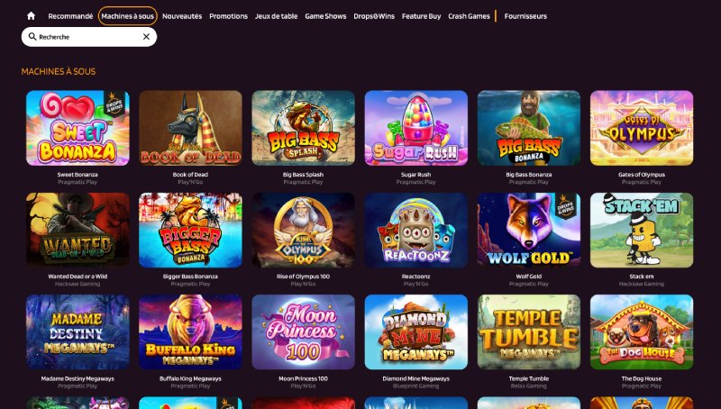 capture d'écran machines a sous happyslots casino