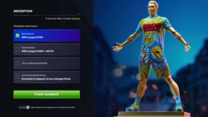 capture d'&eacute;cran rtbet casino choix du bonus de bienvenue