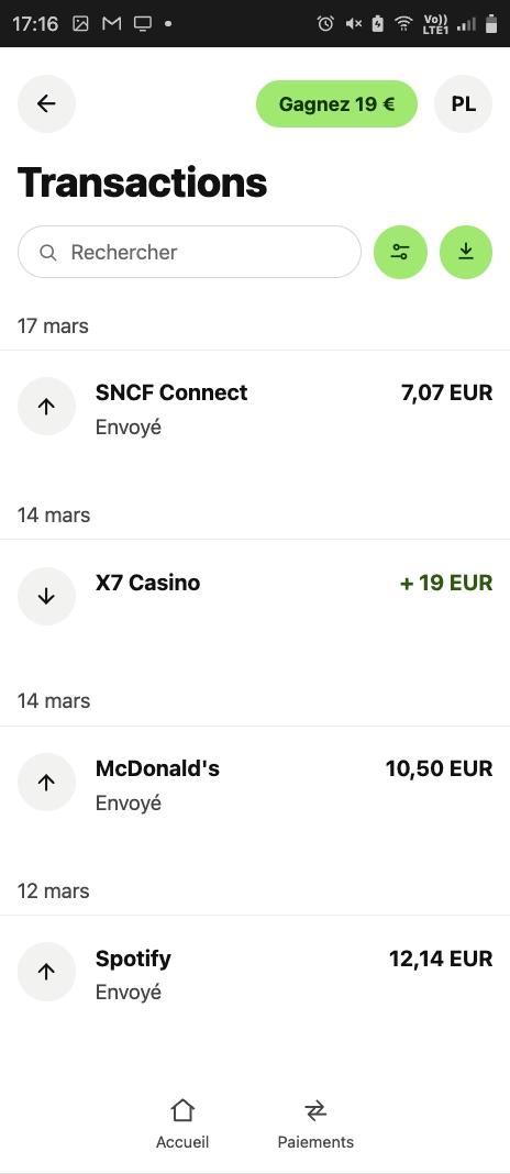 preuve de retrait sur x7 casino
