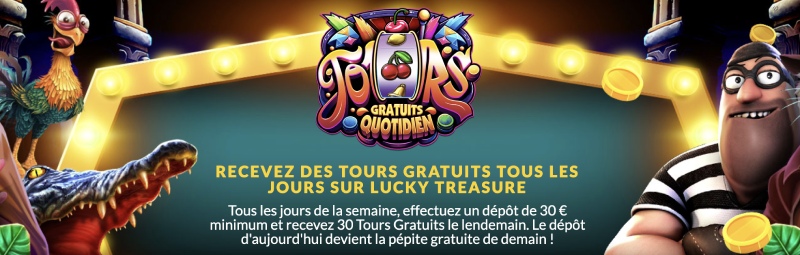 capture d'&eacute;cran bonus free spins