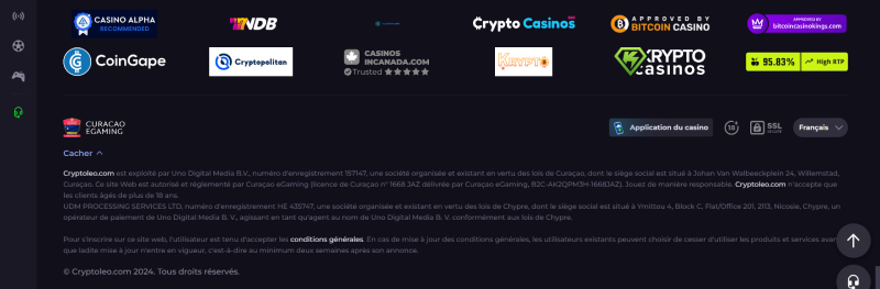 capture d'écran cryptoleo