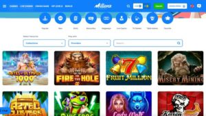 capture d'&eacute;cran jeux de casino millionz casino