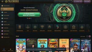 capture d'&eacute;cran page d'accueil talismania casino