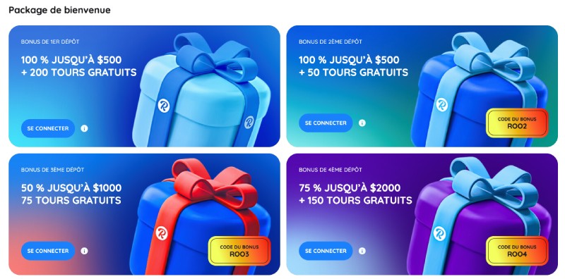 capture d'écran rooli casino bonus de bienvenue