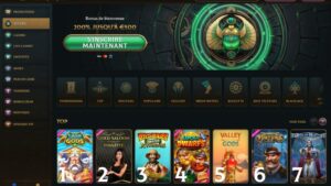 capture d'&eacute;cran talismania casino page d'accueil