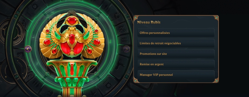 capture d'&eacute;cran talismania casino programme vip