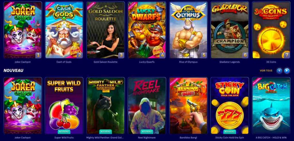 capture d'écran wonaco casino jeux de casino