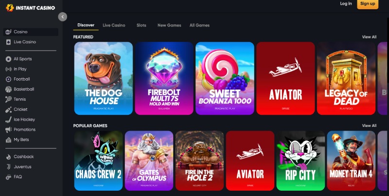 Revision du Contact avec Instant Casino