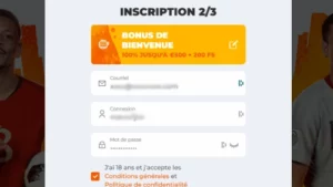 capture d'&eacute;cran 4e &eacute;tape de l'inscription sur Betriot