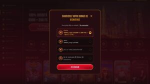 capture d'&eacute;cran grandclub casino choix du bonus