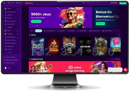 interface pc zinkra casino