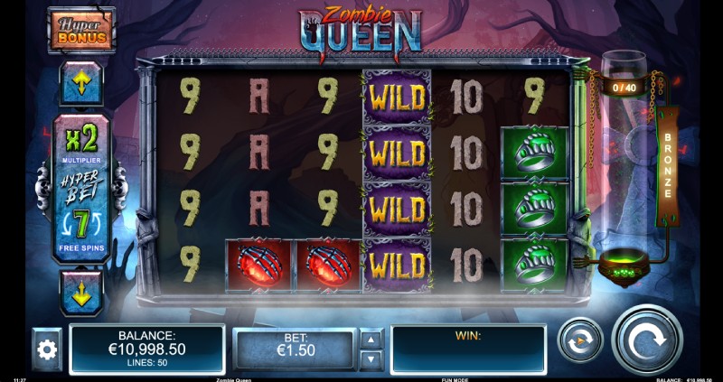 capture d'&eacute;cran slot zombie queen