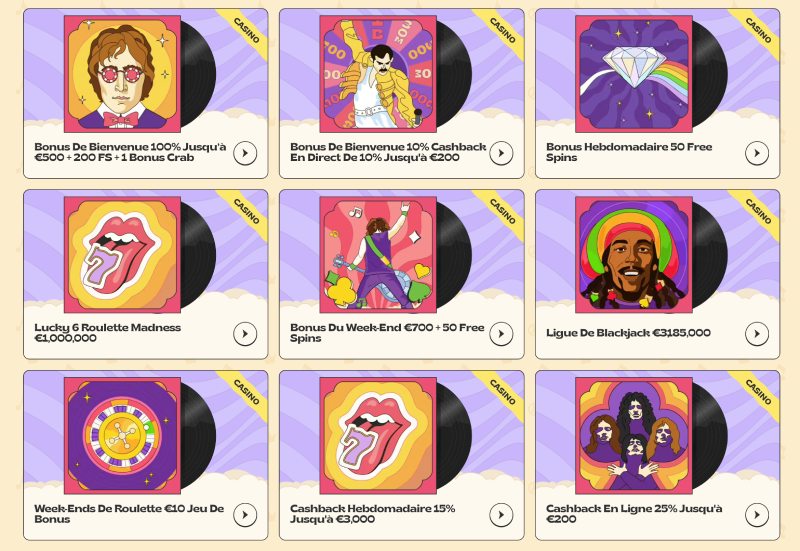 capture d'écran vinyl casino bonus et promotions