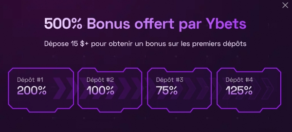 capture d'écran ybets casino bonus de bienvenue