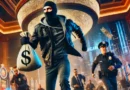 braqueur de casino en fuite chassé par la police