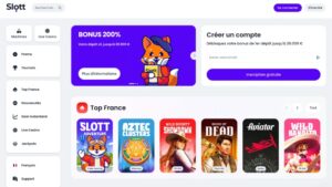 capture d'&eacute;cran slott casino page daccueil