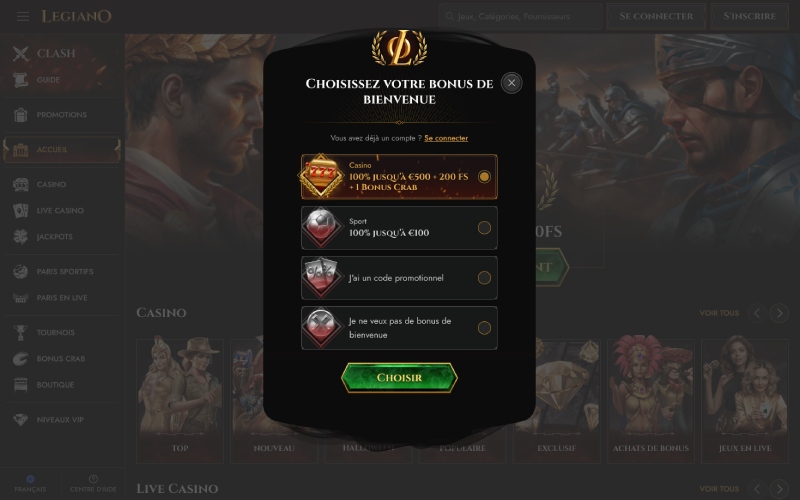 Codes Promos Legiano et Bonus Actifs en Juillet 2026