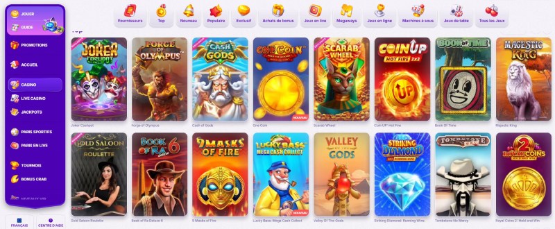 capture d'écran robocat casino jeux de casino