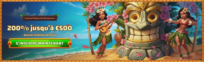 capture d'&eacute;cran tiki casino bonus de bienvenue