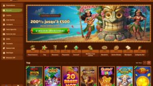 capture d'&eacute;cran tiki casino page d'accueil