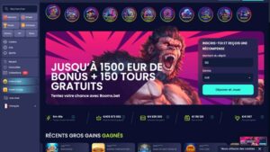 capture d'&eacute;cran boomsbet casino page d'accueil