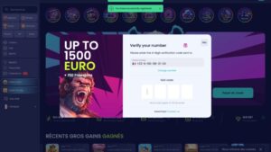 capture d'&eacute;cran boomsbet casino verification numero de telephone