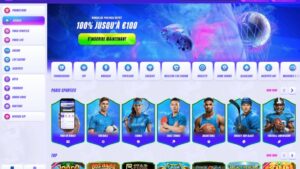 capture d'&eacute;cran funbet casino page d'accueil
