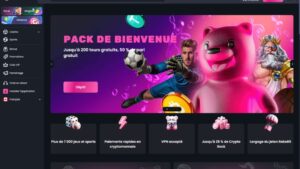 capture d'&eacute;cran rakebit casino page daccueil