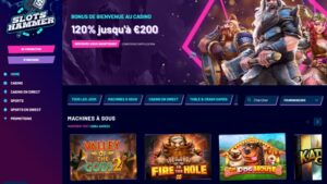 capture d'&eacute;cran slots hammer casino page daccueil