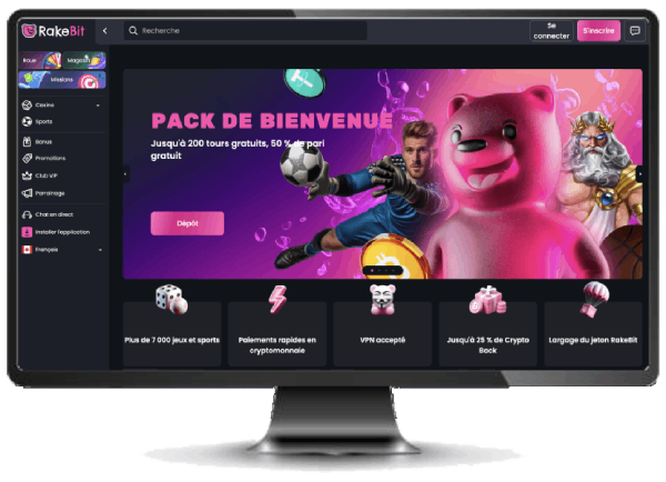 rakebit casino version desktop