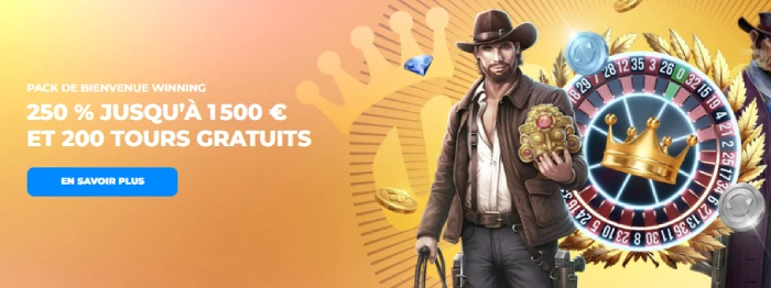 capture d'&eacute;cran bonus de bienvenue winning casino
