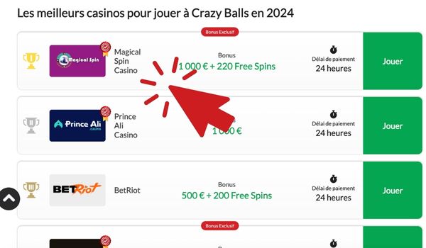 capture d'écran crazy balls meilleurs casinos pour jouer a crazy balls