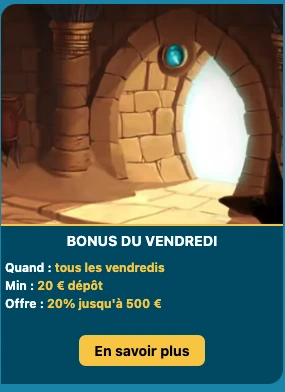 capture d&rsquo;écran bonus du vendredi amon casino