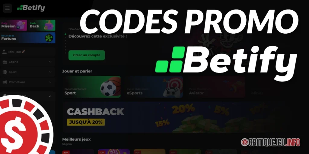 Manuel de Survie Betify : Décryptage des Bonus, Sécurité et Résolution de Problèmes Techniques 1 - Hải sản Vũng Tàu Interface promotionnelle Betify Casino affichant des codes bonus