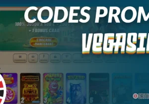 Codes promo Vegasino et bonus actifs en Juillet 2026