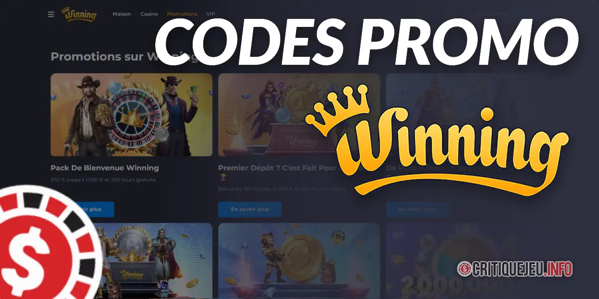 Bonus Winning.io et codes promos actifs en 2026