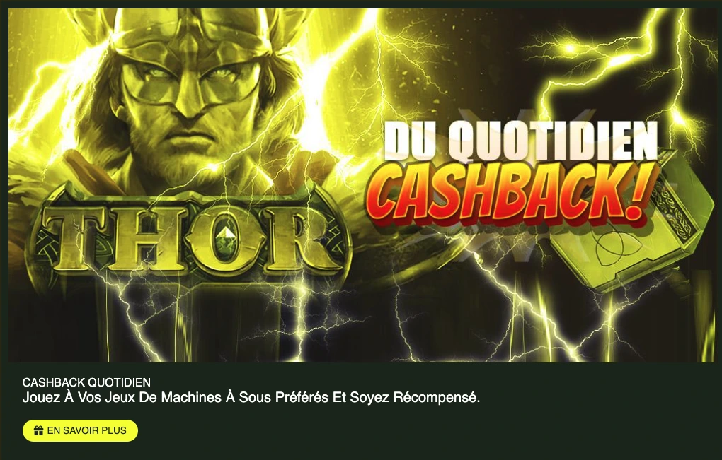bonus cashback thor casino