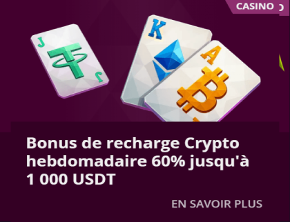 bonus de recharge crypto malina casino