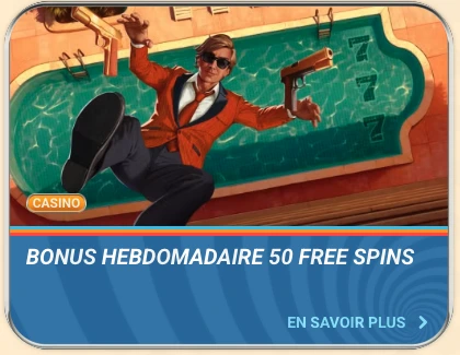 Interface des bonus hebdomadaires sur Vegasino