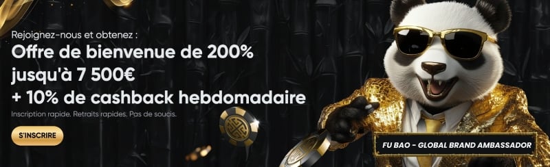 capture d'écran golden panda bonus de bienvenue