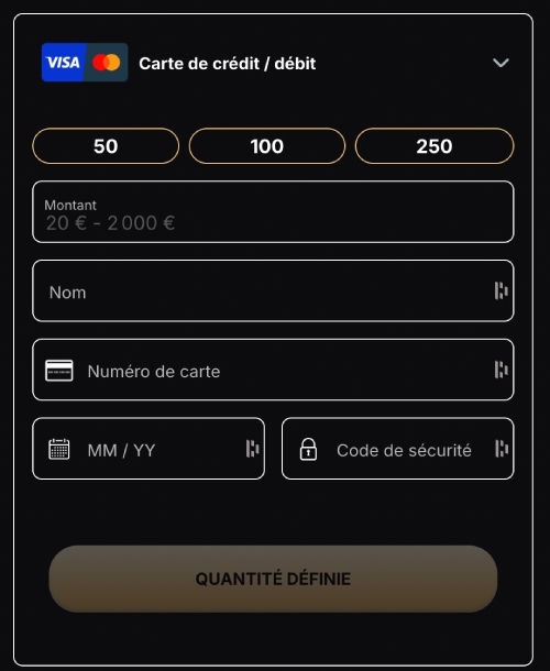 capture d'écran golden panda dépôt