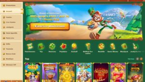 capture d'&eacute;cran greenluck casino page d'accueil