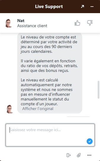 Capture &eacute;cran Wild Robin Chat avec le support