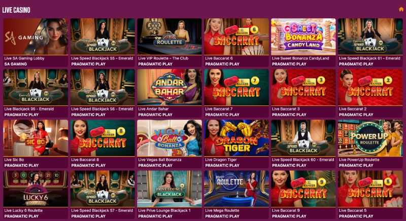 capture d'écran lets jackpot casino jeux live