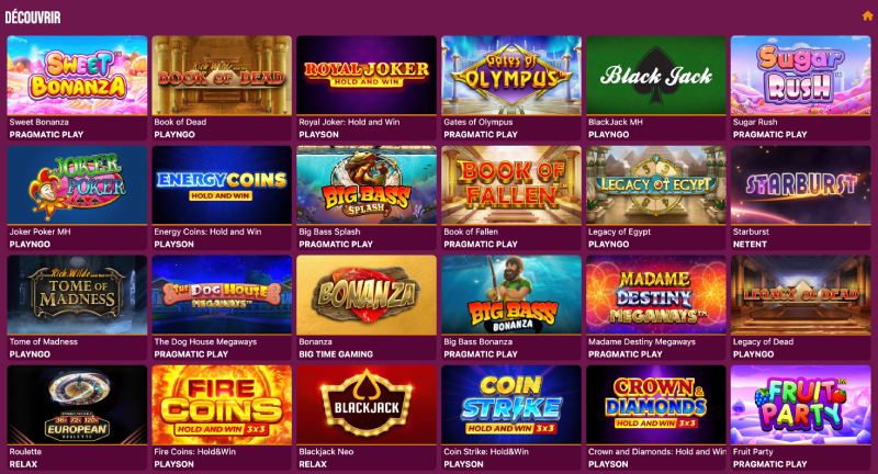capture d'écran lets jackpot casino machines a sous