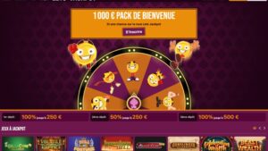 capture d'&eacute;cran lets jackpot casino page daccueil
