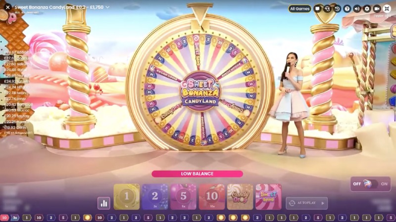 capture d'écran roue sweet bonanza candyland