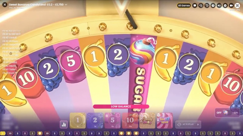 capture d'écran roue sweet bonanza candyland