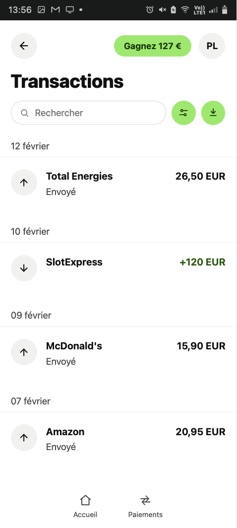 preuve de retrait sur slotexpress