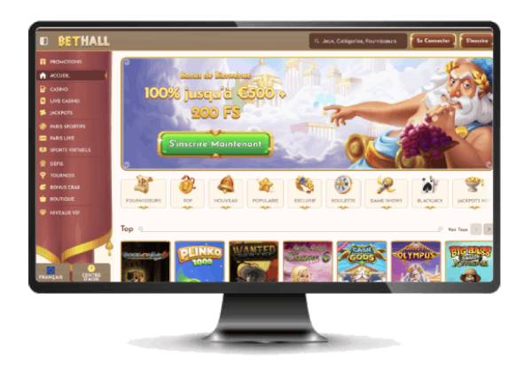 La version ordinateur de BetHall Casino